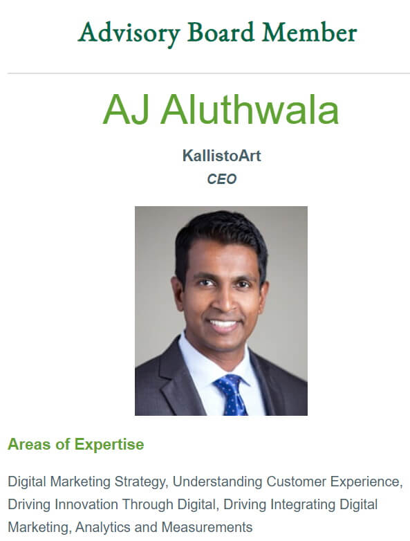 AJ Aluthwala - USF Digital Marketing Program Advisor