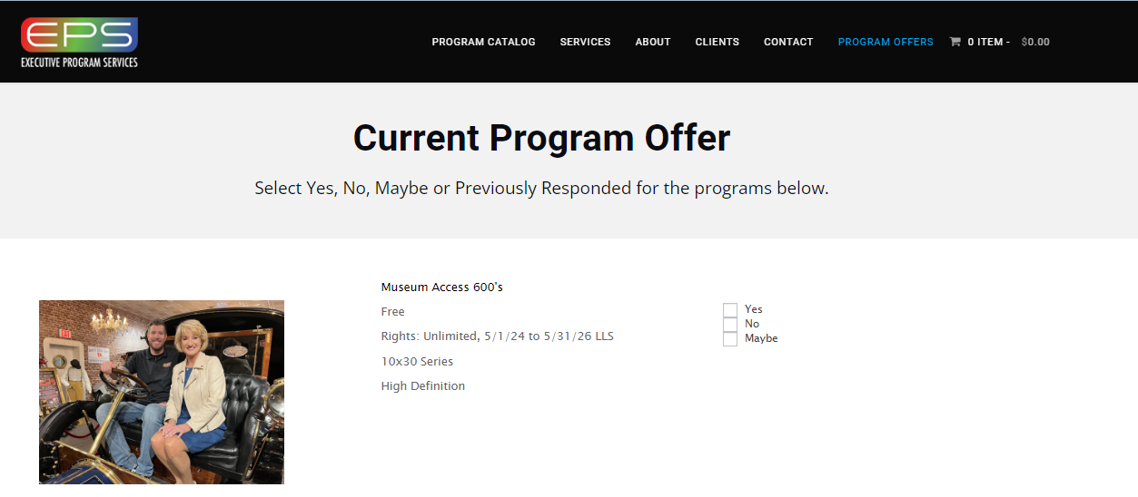 Current Program Offer