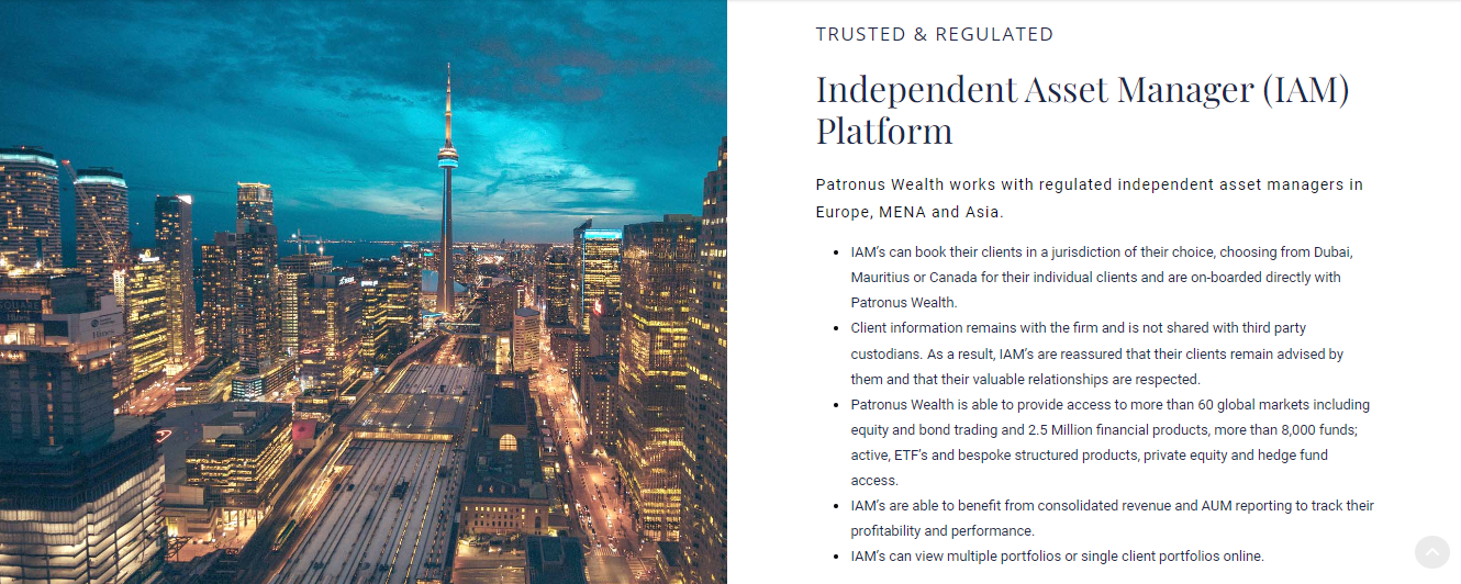 Independent Asset Manager (IAM) Platform